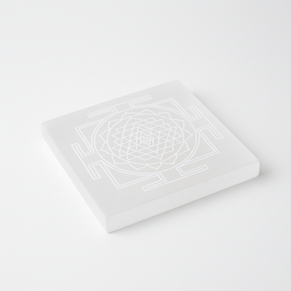 Shree Yantra Selenite Plate